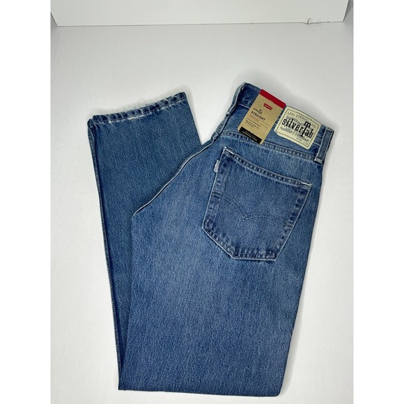 Levi’s silvertab relaxed straight leg Jeans mens 28 X 32Light Wash Distressed - Picture 1 of 6